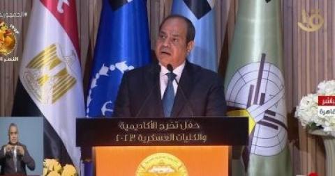 الرئيس عبد الفتاح السيسي يتحدث عن جهود مصر لوقف التصعيد فى غزة