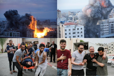 15 ضحية في قصف بمخيم النصيرات وخان يونس