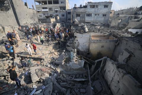 قصف إسرائيلي على غزة، اليوم (Getty Images)
