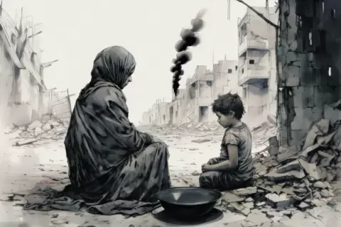 المجاعة تخيم على مدينة رفح جنوبي قطاع غزة مع تهديدات جيش الاحتلال باقتحامها وإجلاء سكانها (الجزيرة).webp