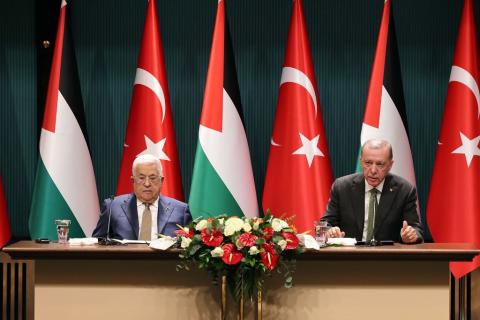 جانب من المؤتمر الصحفي المشترك للرئيس محمود عباس ونظيره التركي رجب طيب أردوغان في العاصمة التركية أنقرة (تصوير-ثائر غنايم).JPG