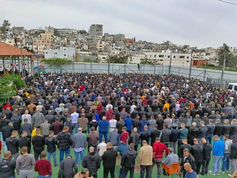 طولكرم - تشييع جثامين الشهداء الاربعة في مخيم نور شمس