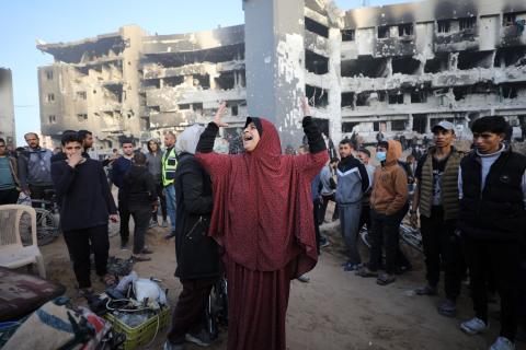 من مستشفى الشفاء في مدينة غزة (تصوير - وكالة الأناضول).jpg