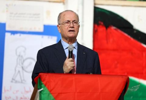 رئيس الوزراء الفلسطيني محمد مصطفى يشارك في فعاليات وفعاليات أسبوع العمل العالمي للتعليم، في مدرسة برنبالا الثانوية للبنات