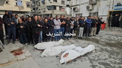 3 شهيداء من أمام بوابة مستشفى كمال عدوان