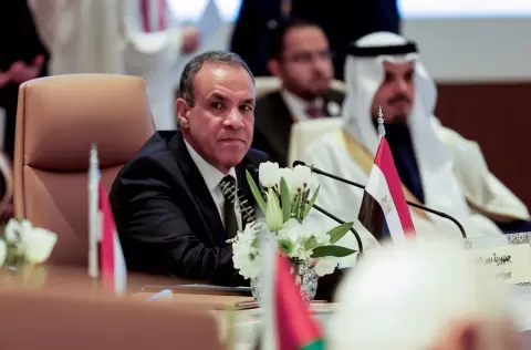 وزير الخارجية المصري بدر عبد العاطي خلال كلمته اليوم في اجتماع الرياض.webp