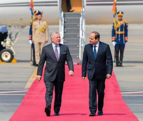السيسي تلقى اتصالاً هاتفياً من العاهل الأردني.jpeg