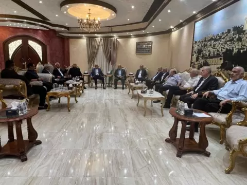 جانب من مشاركة قوى وفصائل فلسطينية.webp