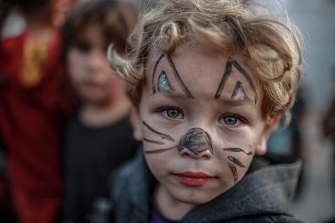 فعالية لتوفير الدعم النفسي والاجتماعي ولحظات من الفرح للأطفال في غزة بـ"يوم الطفل العالمي"  20 نوفمبر/تشرين الثاني. تصوير: عمر أشتوي