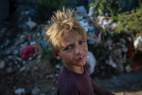 خيام قرب مكب نفايات في حي اليرموك بمدينة غزة،20 ديسمبر/كانون الأول 2025. صورة: عمر أشتوي
