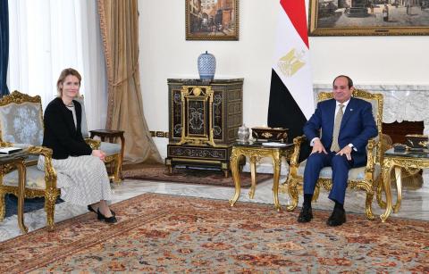 استقبل  الرئيس عبد الفتاح السيسي، اليوم، كايا كالاس، الممثلة العليا للشؤون الخارجية والسياسة الأمنية للاتحاد الأوروبي.jpg