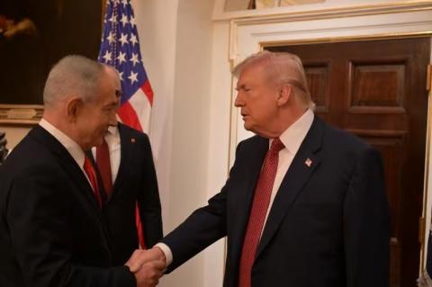 ترامب مع رئيس الوزراء الإسرائيلي بنيامين نتنياهو