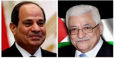أبو مازن يجري اتصالا هاتفيا مع الرئيس المصري.jpg