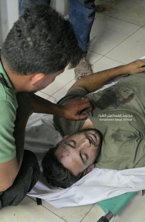 استشهاد عبد الله ياسين 21 عاما سكان غزة _ الزيتون جراء إطلاق نار من آليات الاحتلال صوب شارع صلاح الدين.jpg