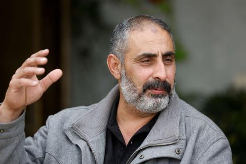 استشهاد فتحي خازم والد الشهيدين رعد وعبد الرحمن، خلال اقتحام منزله بمنطقة الدوار الرئيسي وسط مدينة جنين.jpg