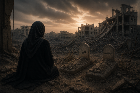 سلافة أبو كويك ..أم تودّع طفلتها بلا وداع وتفقد ابنها وهو يسعف الجرحى.png