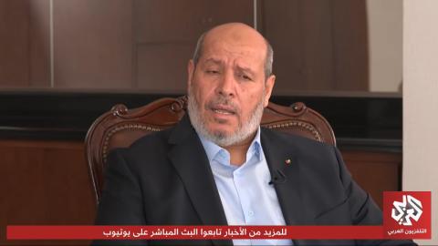خليل الحية رئيس المكتب السياسي لحركة حماس يتحدث فيه عن مستقبل اتفاق غزة ويكشف فيه فحوى اللقاءات التي جمعته مع الأميركيين.jpg