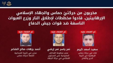 الجيش الإسرائيلي يعلن اغتيال ثلاثة من عناصر حماس والجهاد الإسلامي