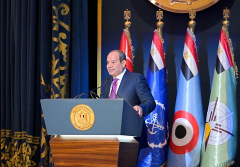 الرئيس المصري عبد الفتاح السيسي يشهد الندوة التثقيفية الرابعة والأربعين، بمُناسبة الذكرى الثالثة والخمسين لانتصارات أكتوبر ...jpg