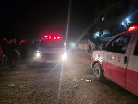 استهداف الاحتلال مجموعة من المواطنين بحي الشيخ رضوان شمال مدينة غزة