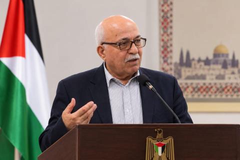 صالح رأفت عضو اللجنة التنفيذية لمنظمة التحرير الفلسطينية والأمين العام للاتحاد الديمقراطي الفلسطيني (فدا).jpeg