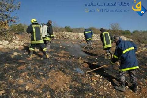 حريق كبير قرب معسكر للاحتلال شرق القدس