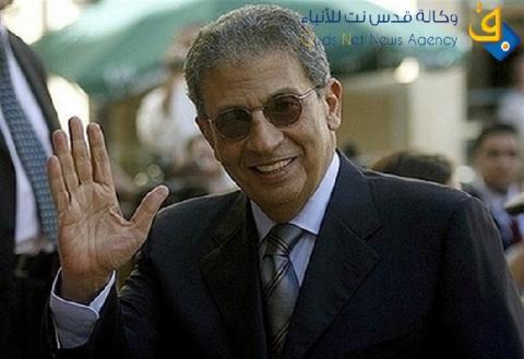 عمرو موسى يدعو حماس للقبول بالمبادرة العربية والاعتراف بإسرائيل