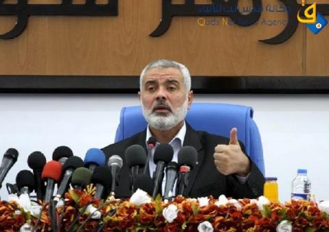 هنية يعد خطابا يتحدث فيه عن الازمة مع مصر والعلاقة مع ايران