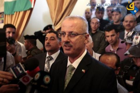 الحمد الله: الحكومة تعمل على الخروج بتصورات قابلة للتطبيق