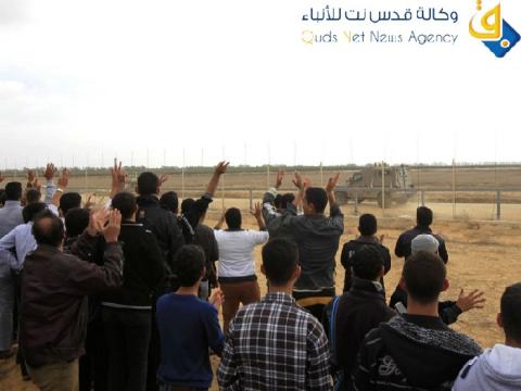 اصابات بالاختناق فى مواجهات مع الاحتلال شرق غزة