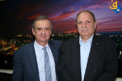 الحسيني يستقبل القنصل الاسباني العام الجديد في فلسطين