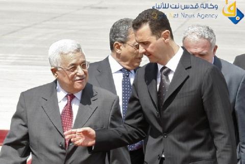 الرئيس السوري يتلقى رسالة من ابو مازن