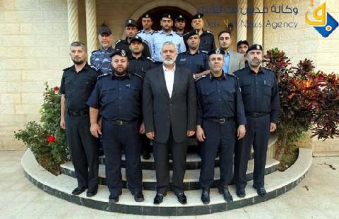 هنية يستقبل قيادة الشرطة ويشيد بأدائها