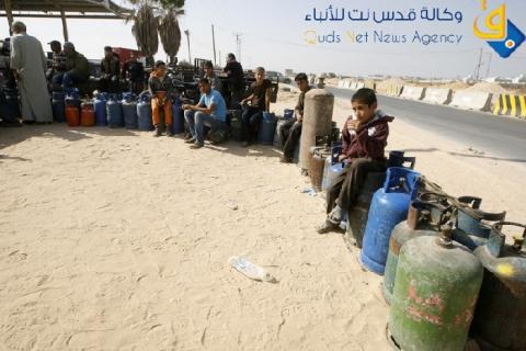 العبادلة: مساعي لمضاعفة كمية الغاز الورادة لغزة