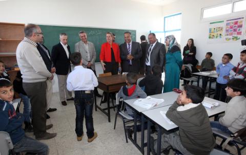 افتتاح المبنى الجديد لمدرسة الجلزون المختلطة
