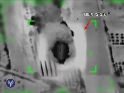 فيديو قصف اسرائيلي لأهداف في قطاع غزة