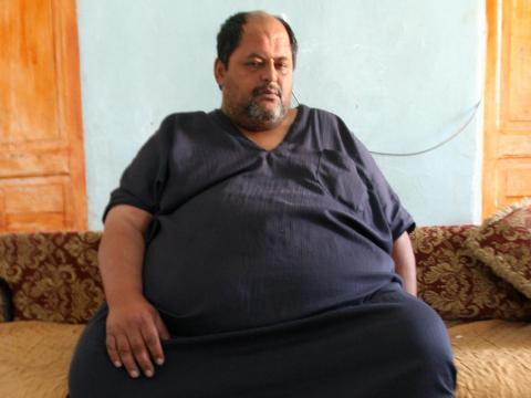 "الرجل الاضخم" في فلسطين يحظى برعاية رئاسية