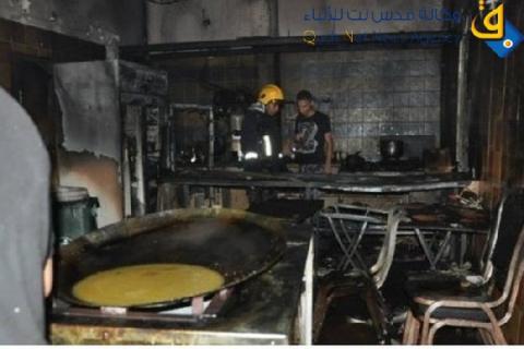 الإهمال يتسبب في إحتراق مطعم شعبي ببيت لحم