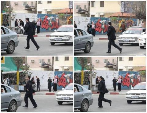 وزير يتنقل بدون حراسة في غزة