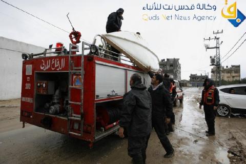 572 مهمة انقاذ منذ بداية المنخفض في قطاع غزة