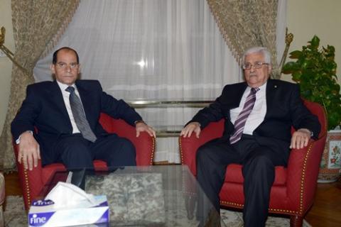 أبو مازن يستقبل رئيس جهاز المخابرات العامة المصرية