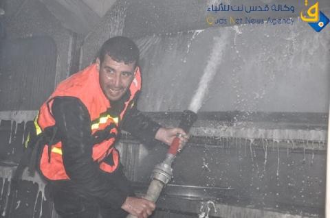 إخماد حريق شب بمطعم في رفح‎