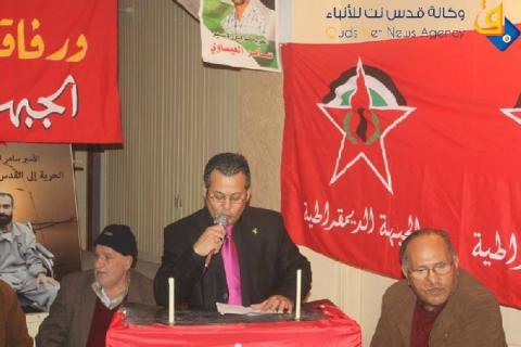 الجبهة الديمقراطية في عين الحلوة تتقبل التهاني بانتصار العيساوي