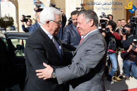 ابو مازن يبحث مع العاهل الاردني توحيد الموقف حيال مبادرة كيري