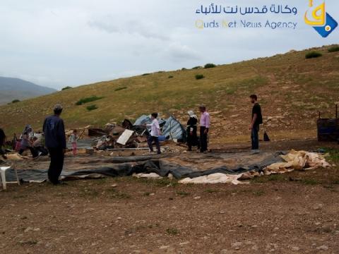 الاحتلال يخطر بوقف بناء خزان مياه في الأغوار