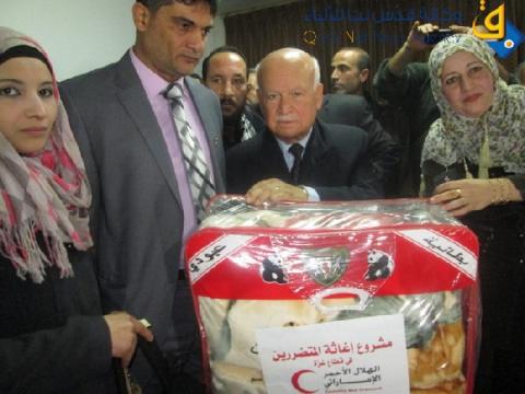 الاغا يفتتح حملة لإغاثة العائلات المتضررة من المنخفض والعائلات اللاجئة من سوريا