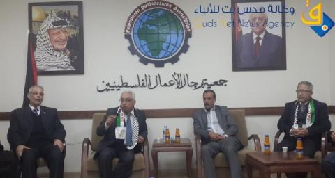 جمعية رجال الأعمال بغزة تستقبل وفد من الغرف التجارية في الضفة