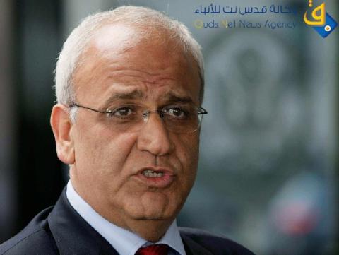 عريقات يتسلم من عبد ربه أمانة سر تنفيذية منظمة التحرير
