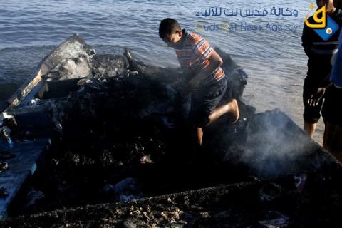 استهداف قوارب الصيادين قبالة شواطئ غزة
