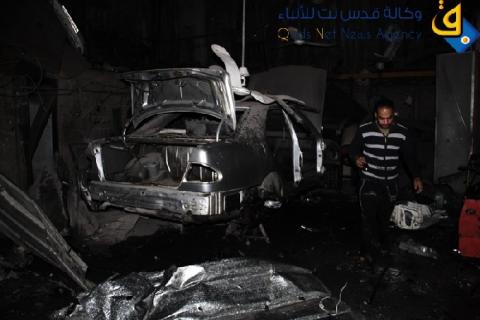 صور.. سلسلة غارات اسرائيلية على اهداف في قطاع غزة